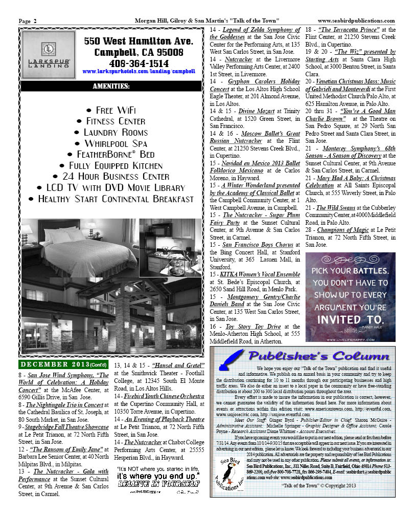 Morgan Hill, Gilroy & San Martin Page 2