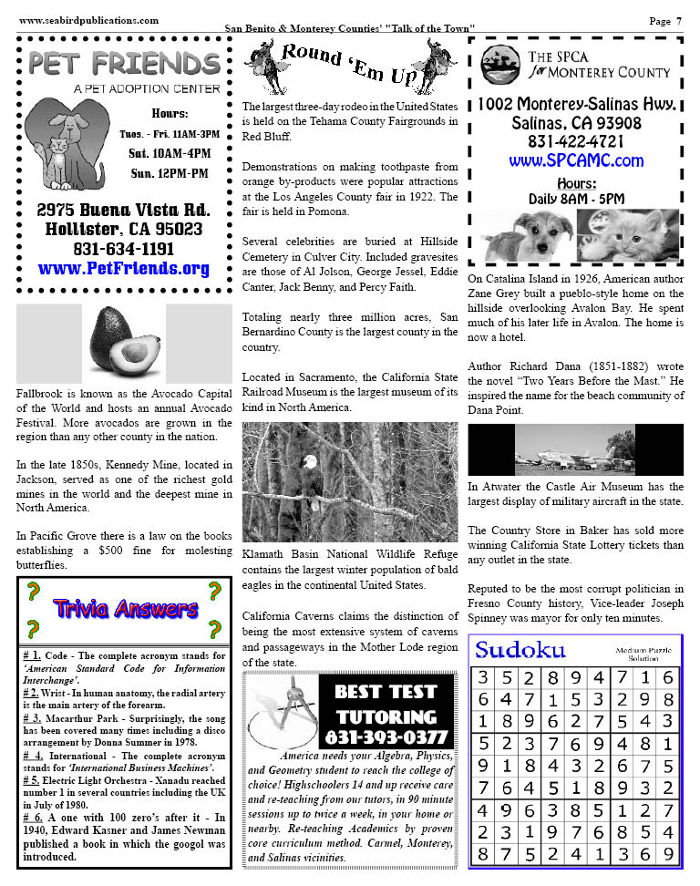 San Benito & Monterey Counties' Page 7