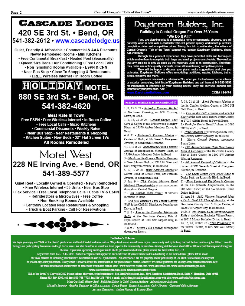 Central Oregon Page 2